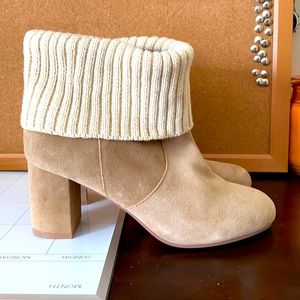 Torrid tan and cream boots with heel. Never worn. Size 10